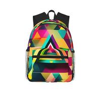 SSIMOO Magnifique imprimé papillon violet, sac à dos décontracté tendance, votre compagnon de voyage idéal, un must pour les voyages en plein air, Motif triangulaire coloré, taille unique