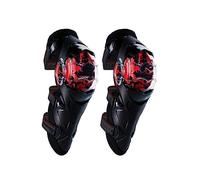 SSIMOO Moto Coude Protecteur Cuirassier Genouillère Genouillères Motocross Descente Dirt Bike MX Protection Off-Road Racing Coudières (Color : K09-Black Red, Size : Free size)