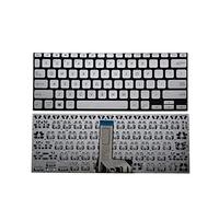 SSIMOO Nouveau Clavier Non rétroéclairé Compatible for ASUS Vivobook 14 X412 X412F X412FA X412U V4000D V4000U X409 A409M R424 V4000 V4000F Y406 Y406F Kindly (Color : Silver)