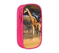 SSIMOO Sac de rangement en tissu Oxford avec fermeture éclair, idéal pour les voyages Motif girafe d'Afrique