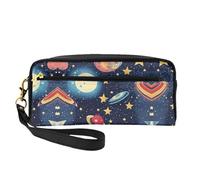 SSIMOO Trousse de maquillage portable avec imprimé beignets, parfait compagnon de voyage, conçu pour de multiples utilisations, Ciel étoilé Univers Space2, One Size