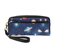 SSIMOO Trousse de maquillage portable avec imprimé beignets, parfait compagnon de voyage, conçu pour de multiples utilisations, Ciel étoilé Univers Space1, One Size