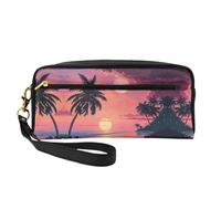 SSIMOO Trousse de maquillage portable avec imprimé planète univers, parfait compagnon de voyage, conçu pour de multiples utilisations, Tropical Sunset, One Size
