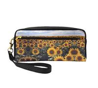 SSIMOO Trousse de maquillage portable avec imprimé planète univers, parfait compagnon de voyage, conçu pour de multiples utilisations, tournesols, One Size