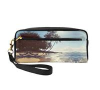 SSIMOO Trousse de maquillage portable avec imprimé planète univers, parfait compagnon de voyage, conçu pour de multiples utilisations, Hawaii Beach, One Size