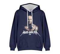 Ssio Merch Alles Oder Nix Song Album Hoodie Manches Longues Album Fan Merch Tour Pull-lovers Casual Tenues Unisexe, bleu marine, XL