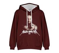 Ssio Merch Alles Oder Nix Song Album Hoodie Manches Longues Album Fan Merch Tour Pull-lovers Casual Tenues Unisexe, Rouge, L