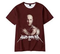 Ssio Merch Alles Oder Nix Song Album T-Shirt Hommes Femmes Streetwear Tour Merch T-Shirt Shirt Manches Courtes, Rouge, XL