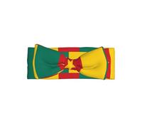 SSIULUS Bandeau avec nœud drapeau du Cameroun - Bandeau en polyester doux avec joli nœud, extensible et confortable