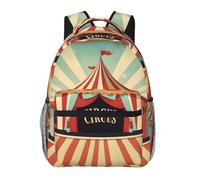 SSIULUS Sac à dos pour ordinateur portable avec imprimé de fond de cirque vintage - Sac de voyage élégant et décontracté pour tous vos besoins, noir, One Size, Sacs à dos de jour