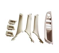 SSJDKHJ Accoudoir Porte Intérieure pour Série 5 F10 F11 520i 523i 525i 528i 535i Panneau Commutateur Fenêtre Ensemble Poignées Traction 7 Pièces Panneau Porte Poignée Garniture(Oyster-7Pcs)