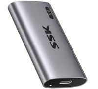 SSK 1To Disque Dur Externe SSD, jusqu'à 550 Mo/s Disque SSD Externe, USB3.2 Gen2 SSD Portable pour iPhone-15,16,17/Téléphone Android/Tablette/Windows/Mac/Xbox, avec lumière LED, Trim/Smart