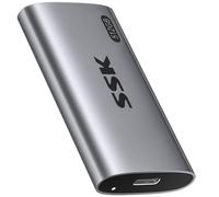 SSK 512Go Disque Dur Externe SSD, jusqu'à 550 Mo/s Disque SSD Externe, USB3.2 Gen2 SSD Portable pour iPhone-15,16,17/Téléphone Android/Tablette/Windows/Mac/Xbox, avec lumière LED, Trim/Smart