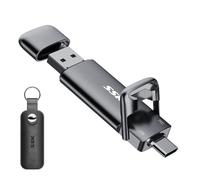 SSK SSD Externe 2To Disque Portable SSD Cle USB 3.2 Gen 2 Jusqu', 2 en 1 OTG Solid State Drive 2 to Double Clé USB A & Type C de PC Mobile Ordinateur Photos Vidéo MacBook Pro Air et Plus