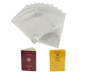 SSKHE 10PCS Couvertures de Passeport Transparentes, Passeport, Couverture de Carte de Vaccination, Couverture de Carte Transparente