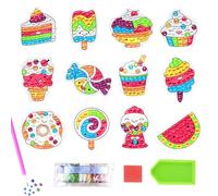 SSKHE 12 Pièces Diamond Painting Craft Sets Diy Diamond Toys Gemstone Art Painting 5D Gemstone Diamond Art Craft Stickers Kit Birthdays,Creative Presents Easter Crafts Cadeaux pour Enfants
