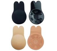 SSKHE 2 PCS Soutiens-Gorge Autoadhésif,Cache-Tétons Adhésifs InvisiKHE 2 PCS Soutiens-Gorge Autoadhésif,Cache-Tétons Adhésifs Invisibles avec Oreilles de Lapin pour Sortie Décontractée,Mariage,Femme