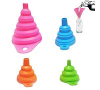 SSKHE 4 PCS Amazing Collapsible Funnel Set Compact, Colorful, and Convenient for All Your Liquid and Dry Ingredient Transferring Needs Needs