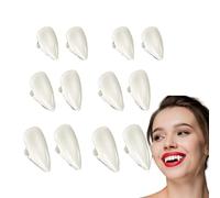 SSKHE 6Pairs Vampire Teeth Fangs,Vampire Fangs Halloween Make Up Fangs,Des dents réalistes de loup-homme,Vampire maquillage Cosplay accessoires avec adhésif pour femmes hommes