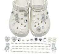 SSKHE Accessoires crocs de Fleur de Chaussure en Strass, Pins Crocs,Jibbitz,Bijoux Crocs,Décorations de Chaussures de Bricolage Femmes