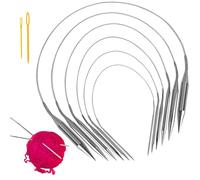 SSKHE Aiguilles à tricoter circulaires en acier inoxydable Aiguilles à tricoter circulaires en acier inoxydable Aiguilles à tricoter circulaires Aiguilles à tricoter rondes légères pour la fabrication