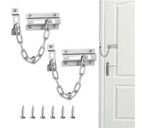 SSKHE Chaîne de porte épaisse en acier inoxydable, entrebâilleur de porte intérieure, serrure de porte en acier inoxydable pour plus de sécurité de porte d'entrée, antivol de porte