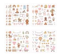 SSKHE Huit Feuilles d'Adorables Autocollants De Dessins Animés Libérez Votre Créativité Et Ajoutez De La Mignonnerie Partout