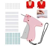 SSKHE Kit de fixation rapide de vêtements, Pistolet à Micro Point Portable pour la Couture de Vêtements et de Quilts, Outil de couture et d'ourlet avec 1100 micro attaches et 150 boutons remplaçables