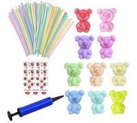 SSKHE Lot de 100 ballons longs en latex pour modélisation, ballons magiques en latex pour anniversaire, bachlorette, mariage, décoration de fête de Noël