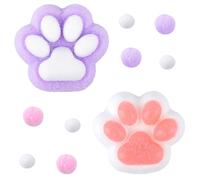 SSKHE Lot de 2 Anti-Stress Squishy Patte de Chat Petit Jouet Squishy Patte de Chat Kawaii Jouet en Silicone Squeeze Patte de Chat pour Enfants et Adultes Relaxation Jouet