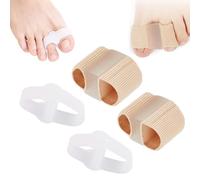 SSKHE Lot de 4 Correcteur d'Orteils En Gel Séparateur Orteils Avec 2 Boucles Chevauchement Orteil Écarteurs D'Orteil Élastique Marteau Orteil Redresseur Femmes Hommes