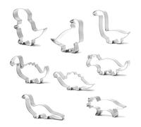 SSKHE Lot de 8 emporte-pièces amusants en forme de dinosaure pour enfants, différents trèx, brontosaure, spinosaure, brachiosaure, tricératops, empreinte de tête de dinosaure