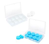 SSKHE Lot de 8 paires de bouchons d'oreilles en silicone doux et confortables - Réutilisables et compressibles - Anti-bruit - Pour la natation, le sommeil et les voyages