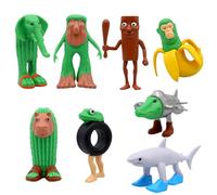 SSKHE Lot de 8 Tralalero Tralala Figure, Italian Brainrot Toys, Tung Tung Tung Sahur Figures, Brain Rot Toys, Italian Brainrot Figures pour Enfants et Adultes