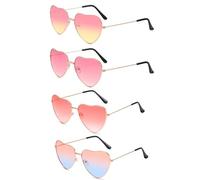 SSKHE Lunettes de soleil à verres dégradés en forme de coeur, à monture unique, confortables, protectrices contre le soleil et accessoires de mode pour tous les moments de plein air et de recherche