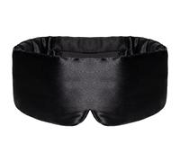 SSKHE Masques De Sommeil Mûrier Avec Bandeau Réglable Pour Protège Yeux Pour Dormir, Grand Masque De Nuit Avec Yeux À Couverture Intégrale Soie Pour Hommes Et Femmes (Black, One Size)