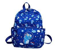 SSKHE Sac à Dos Enfant Garçon Dinosaure,Backpack Kindergarten Boy,Dinosaur School Backpack,Kids Hiking Backbag,Kindergarten Canvas Holiday Travel School Bag Outdoor Backbag for 3-6 Years Old,Navy Blue