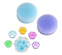 SSKHE Set de 8 Taba Squishy - 2 Biscuits Sandwich + 6 Petites Pattes de Chat Mini phosphorescentes | Jouets Anti-Stress compressibles pour soulager Le Stress