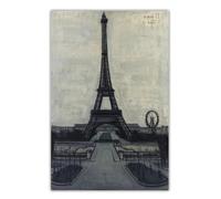 SSLDP LFHLI Affiche Abstraite Bernard Buffet 《Tour Eiffel》Art Mural Bernard Buffet Toile Peinture et Estampes Décoration de la Salle de Maison Tableau 60x90cm sans Cadre