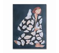 SSLDP LFHLI Affiche Abstraite Classique Sofia Lind Courbes géométriques sur Toile Peinture Murale et Impressions Sofia Lind Photo décoration intérieure 50x70cmx1 sans Cadre