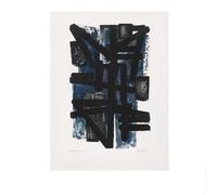 SSLDP LFHLI Affiche Abstraite Pierre Soulages Aquarelle Peinture Murale Noire Pierre Soulages Peinture et estampes Décoration intérieure Image 50x70cm sans Cadre