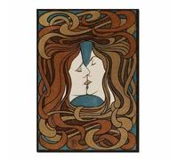 SSLDP LFHLI Affiche Alphonse Mucha Vintage Flower Woman Wall Art Peinture et Estampes sur Toile Alphonse Mucha Décoration Nordique 40x60cm sans Cadre