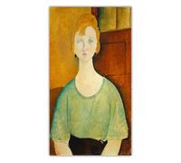 SSLDP LFHLI Affiche Amedeo Modigliani《Fille en Chemisier Vert》Art Mural Amedeo Modigliani Peinture sur Toile Et Impressions Décor Intérieur Photo 50x90cmx1 sans Cadre