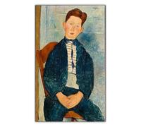 SSLDP LFHLI Affiche Amedeo Modigliani《Garçon en Pull rayé》Art Mural Amedeo Modigliani Peinture sur Toile Et Impressions Décor Intérieur Photo 50x90cm sans Cadre