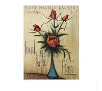 SSLDP LFHLI Affiche Bernard Buffet, Bouquet de Fleurs rétro, Art Mural, Peinture et Impressions Bernard Buffet, Peinture et Impressions de décoration Moderne 50x70cm, sans Cadre
