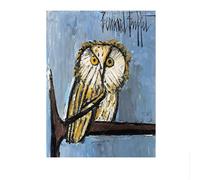 SSLDP LFHLI Affiche célèbre de Bernard Buffet, Art Mural de la Grande Chouette cornue, Peinture et Impressions sur Toile Bernard Buffet, décoration Moderne 50x70cm, sans Cadre