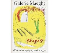 SSLDP LFHLI Affiche célèbre de l’Exposition Marc Chagall Art Abstrait Mural Peinture sur Toile et gravures de Marc Chagall Tableau de décoration Nordique 50x70cm sans Cadre