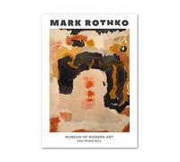 SSLDP LFHLI Affiche célèbre de l’Exposition Mark Rothko Peinture sur Toile Abstraite colorée Art Mural et estampes Mark Rothko Décoration intérieure 40x60cm sans Cadre