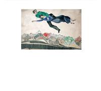 SSLDP LFHLI Affiche célèbre de Marc Chagall Surréalisme Art Mural Vintage Peinture et gravures sur Toile Marc Chagall Décoration Moderne 50x70cm sans Cadre