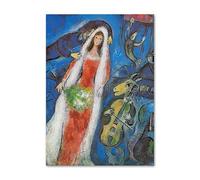 SSLDP LFHLI Affiche célèbre de Marc Chagall Surréalisme Art Mural Vintage Peinture et gravures sur Toile Marc Chagall Décoration Moderne 50x70cm sans Cadre